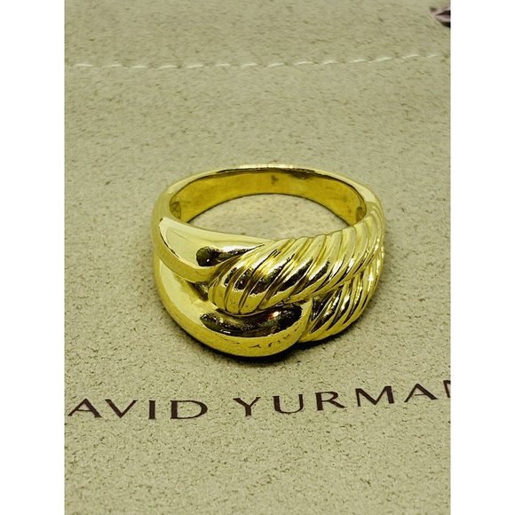 Rare David Yurman Labyrinth Solid 18K Yellow Gold Ring Size 8.75 SOLID 18k 750 - Picture 1 of 9